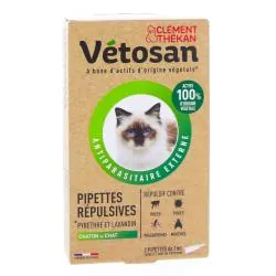 VETOSAN Pipettes Répulsives chaton et chats x2