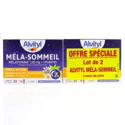 ALVITYL Stress & Sommeil - Méla-Sommeil Triple action lot de 2x30 gélules