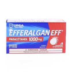 UPSA EFFERALGAN 1000 mg comprimé effervescent agrumes x8 comprimés