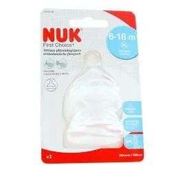NUK First choice - Tétine physiologiques 6-18 mois taille XL