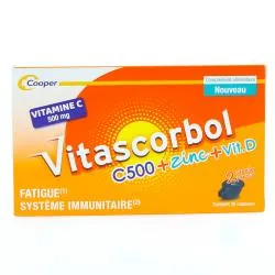 VITASCORBOL C500+Zinc+Vit.D boite de 30 capsules