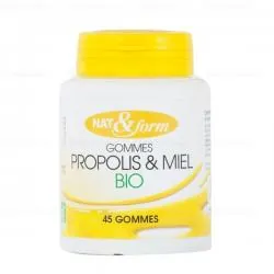 NAT & FORM Gommes propolis et miel bio x45
