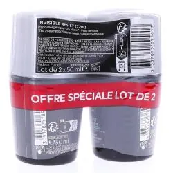 VICHY Homme Dermo-détranspirant Invisible Protect 72h anti-taches anti-irritations lot de 2 x 50ml