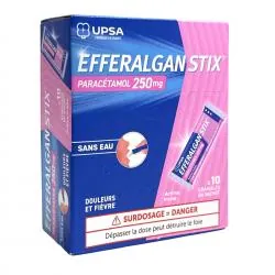 EFFERALGAN 250mg Granulés Arôme Fraise x10 sachets UPSA