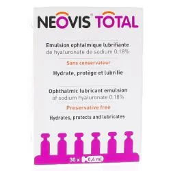 NEOVIS Total multi Emulsion ophtalmique lubrifiante boite 30 unidoses de 0,4ml