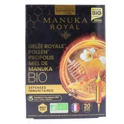 SANTAROME Gelée Royale Pollen Propolis Miel de Manuka Bio x20 ampoules