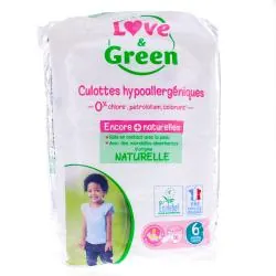 LOVE&GREEN Couches-Culottes Écologiques x16 taille 6 extra large + de 16 kg