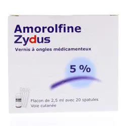 ZYDUS Amorolfine 5 % vernis à ongles médicamenteux 2,5ml