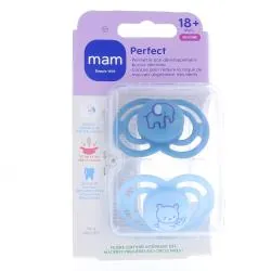 MAM Duo Sucettes +18 mois Perfect silicone animaux