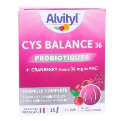 ALVITYL Cys Balance 36 Probiotiques x15 gélules