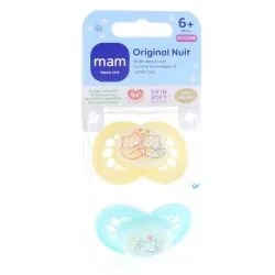 MAM Sucettes Original silicone 6+ mois nuit