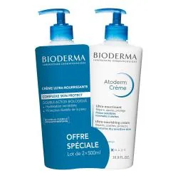 BIODERMA Atoderm - Crème Ultra Parfumée nourrissante hydratante lot de 2*500ml