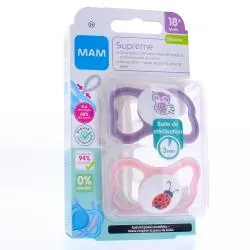 MAM Supreme Sucettes +18 mois x2 n°29 bicolore