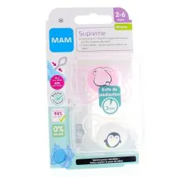 MAM Duo Sucettes 2-6 mois Supreme silicone REF26 animaux