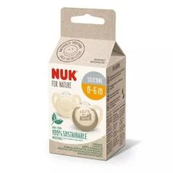 NUK For nature Sucettes x2 0-6mois beige