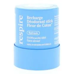RESPIRE Déodorant stick fleur de coton eco recharge 50g