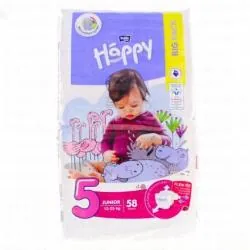 HAPPY Couches bébé taille 5 12-25kg x58 couches