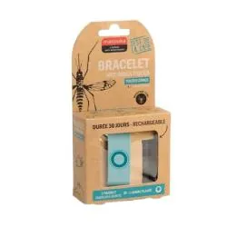 MANOUKA Bracelet anti-moustique Adulte + 1 recharge 6ml turquoise