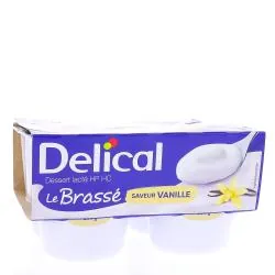 DELICAL Dessert lacté HP HC Le Brassé Vanille 4x200g