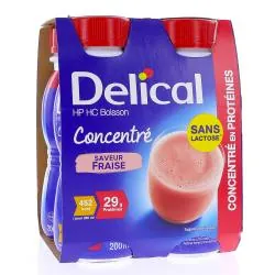 DELICAL HP HC Boisson Concentrée Fraise 4x200ml