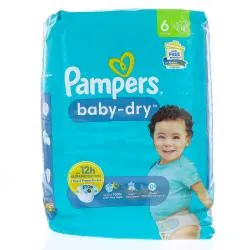 PAMPERS Baby dry 12h Taille 6 - 13à18kg x18 couches