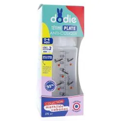 Dodie Cabanas - Biberon anti-colique tétine plate 0-6M 270ml Bisou