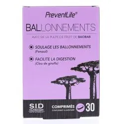 SID NUTRITION Complément Alimentaire Ballonnements x30 comprimés