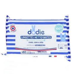 DODIE Lingettes nettoyantes en fibres biodégradables 60 lingettes