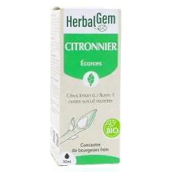 HERBALGEM Concentré de bourgeons frais - Citronnier écorces bio 30ml