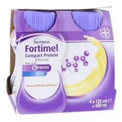 FORTIMEL Protein Arôme Pêche Mangue 4x125ml