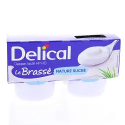 DELICAL Dessert lacté HP HC Le Brassé Nature sucré 4x200g