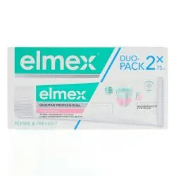 ELMEX Sensitive Professionnal + soin gencives lot de 2 tubes de 75ml