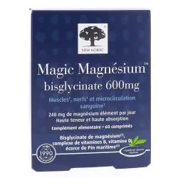 NEW NORDIC Magic magnésium bisglycinate 600mg x60 comprimés