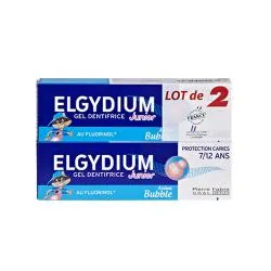 ELGYDIUM Dentifrice junior bubble 7/12ans 2 x 50ml