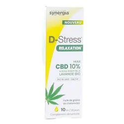 Synergia D-Stress Relaxation - CBD 10% & Huile Essentielle de Lavande Bio 10ml