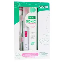 GUM Sonic Sensitive - Coffret brosse à dents électrique sonique Ultra Souple