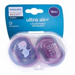 AVENT Ultra Air - Sucettes Orthodontiques +18 Mois elephants/love