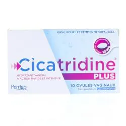 CICATRIDINE Plus Ovules Vaginaux Hydratant Action Rapide x10