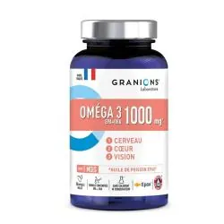 GRANIONS Oméga 3 1000mg Cerveau Coeur & Vision x60 capsules