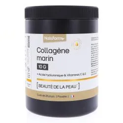 NAT & FORM Collagène marin 10g Beauté de la peau saveur mangue poudre 325g