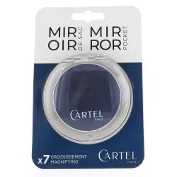 VITRY Cartel - Miroir de sac grossissant x7 rond gris