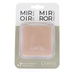 VITRY Cartel - Miroir de sac grossissant x7 carré beige