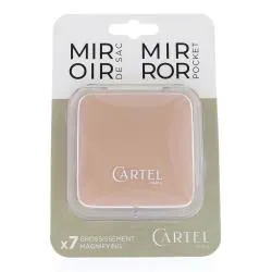 VITRY Cartel - Miroir de sac grossissant x7 carré beige