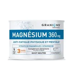 GRANIONS Magnésium 360mg Fatigue physique et mentale poudre 360mg