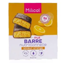 MILICAL Barre hypocalorique orange x6