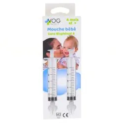VOG PROTECT Mouches Bébés en Seringue Nasale contenance 10ml x2