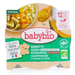 BABYBIO Végétal - Quinotto Quinoa Potimarrons Champignons Fromage de Chèvre +12 Mois Bio 230g