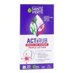 SANTE VERTE Actirub - Pastilles maux de gorge x20