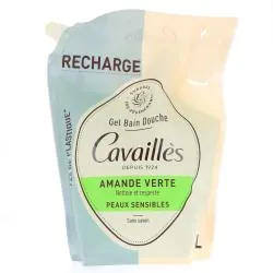 CAVAILLES Gel bain douche amande verte eco recharge 1l
