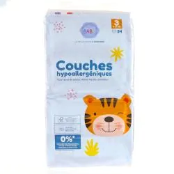 PHARMABABY Couches hypoallergéniques taille 3 - 4à9kg x54 couches